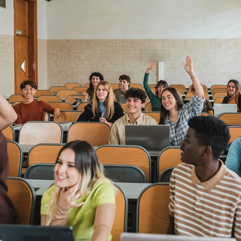 Students in a lecture hall